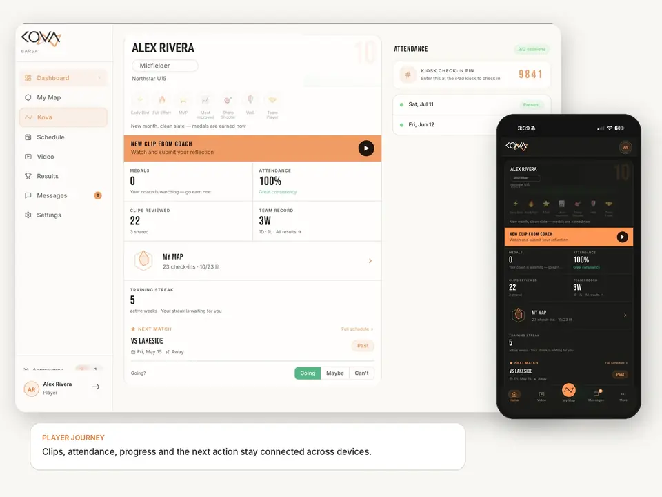 Kova player portal